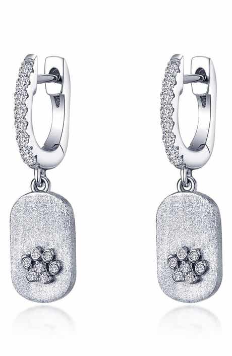 Lafonn Precious Paws Drop Huggie Hoop Earrings