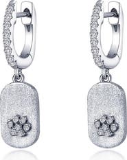 Lafonn Precious Paws Drop Huggie Hoop Earrings
