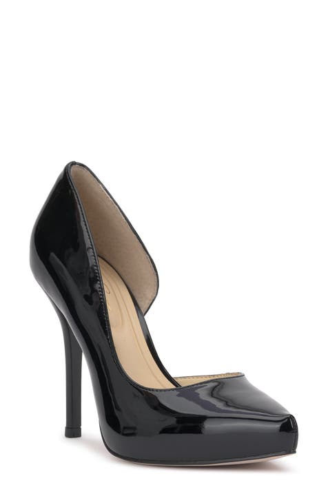 Jessica simpson black patent leather heels online