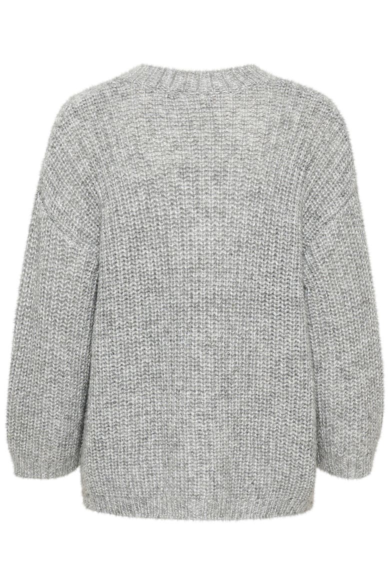 Kavinda V-Neck 3/4 Sleeves Pullover, Alternate, color, Grey Silver Metallic