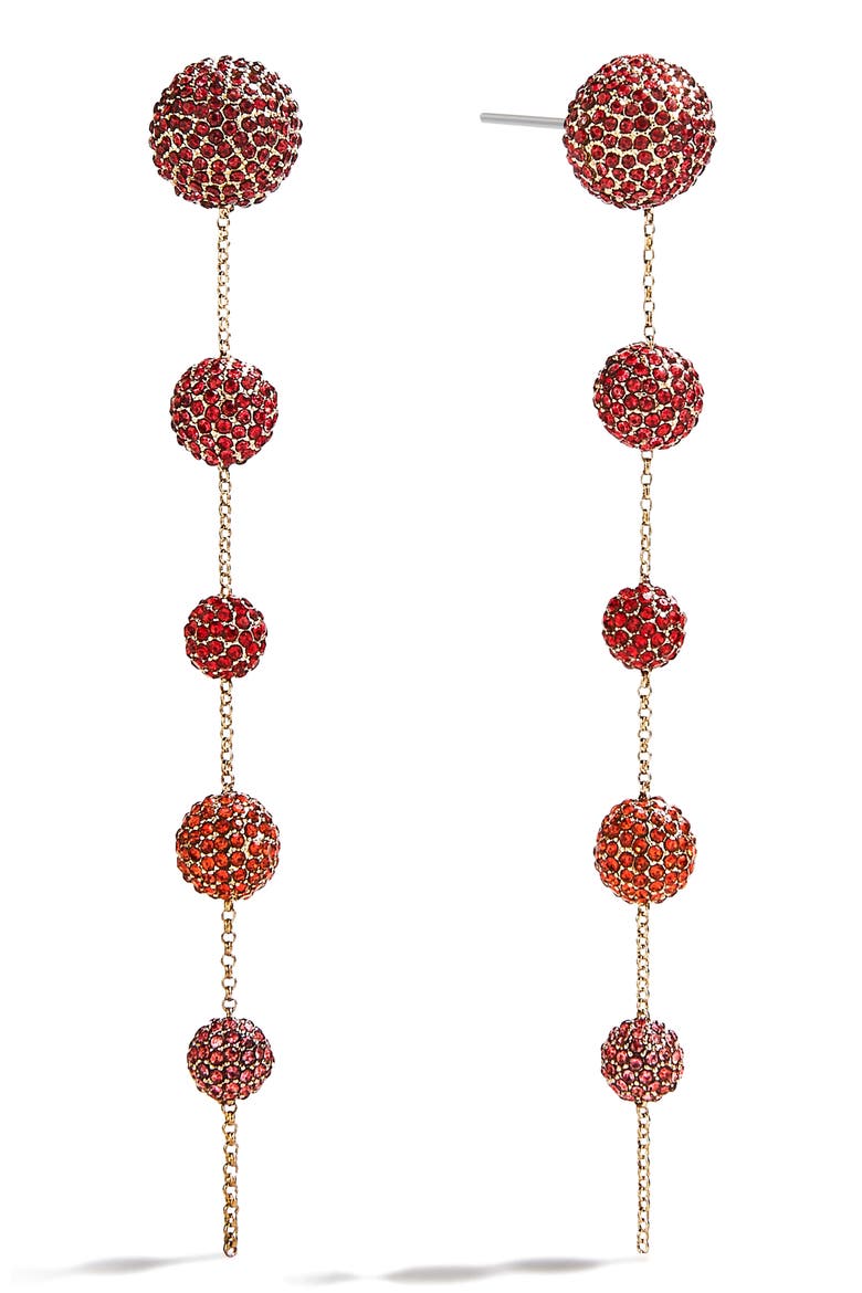 Blair Pavé Earrings, Main, color, RED