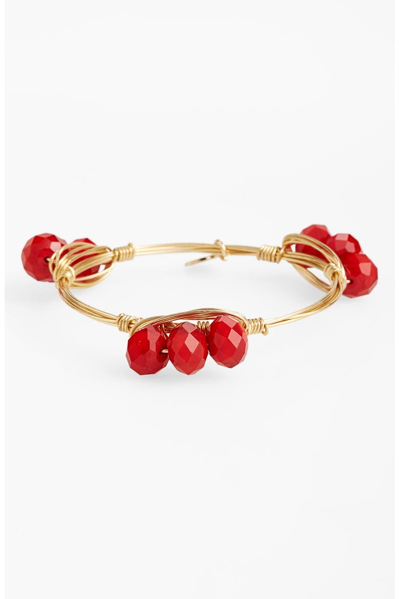 Small Imitation Pearl Bracelet, Main, color, RED