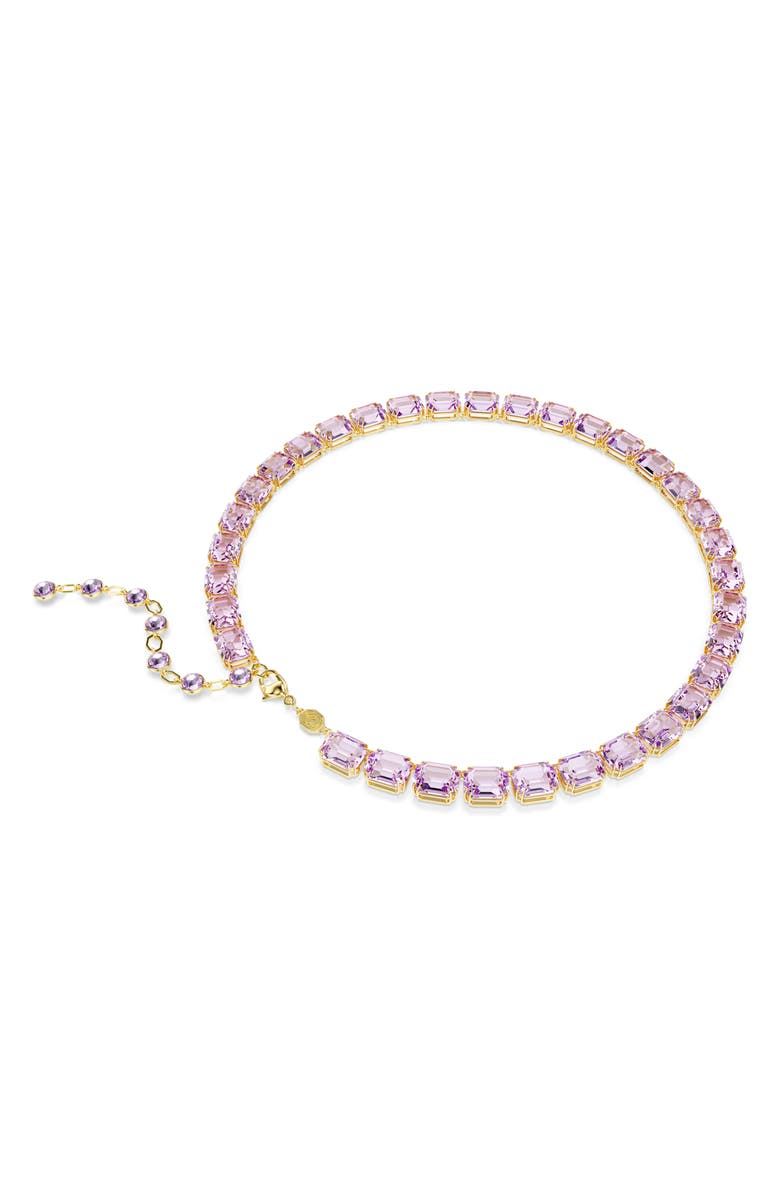 Swarovski Millenia Crystal Tennis Necklace, Alternate, color, Purple