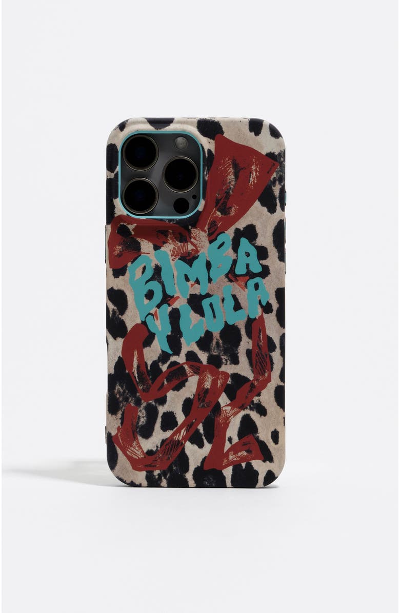 Bimba y Lola Leopard Bow Iphone Rigid Case, Main, color,
