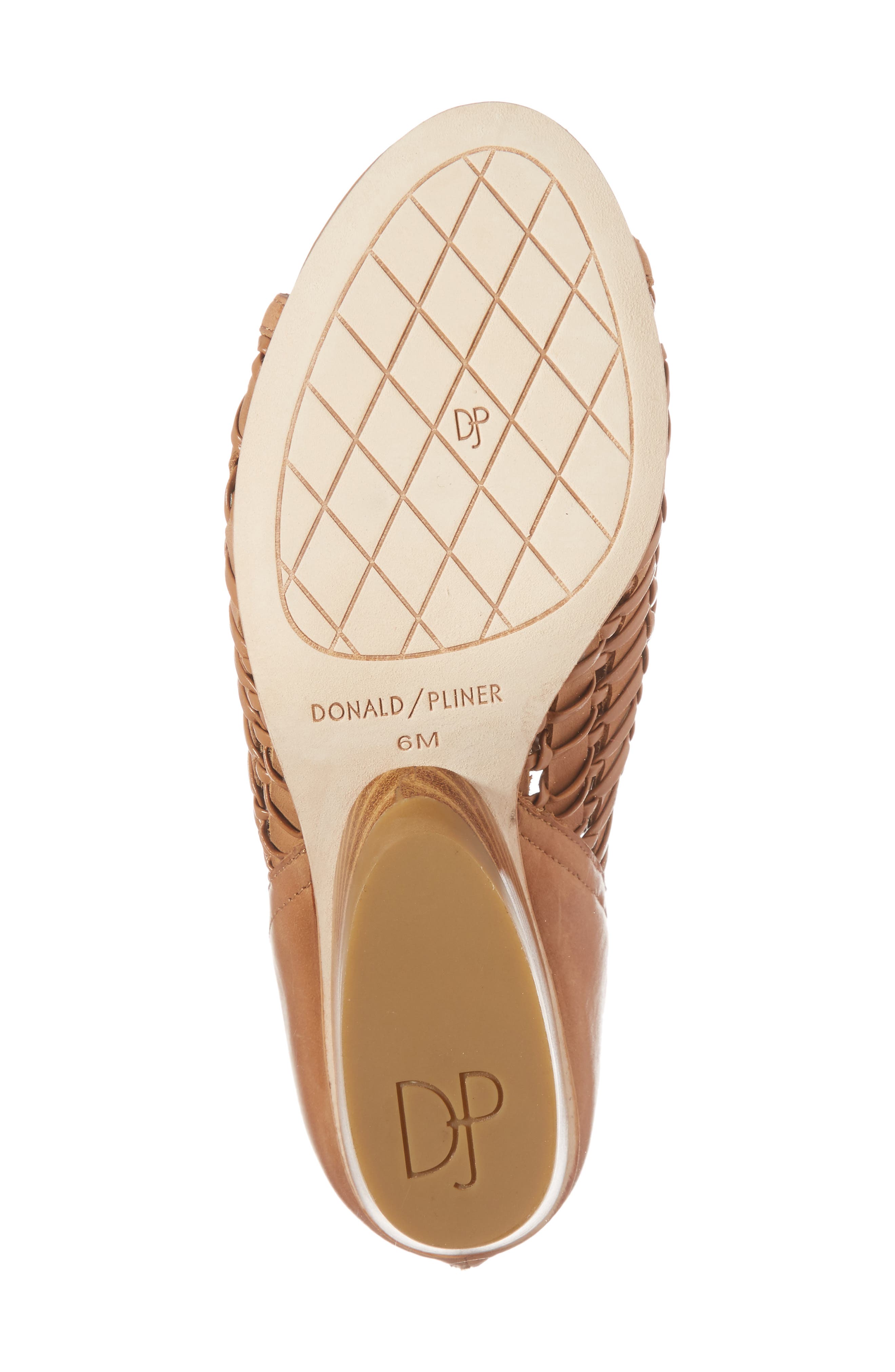 Jacqi Woven Open Toe Bootie, Alternate, color, FAWN LEATHER