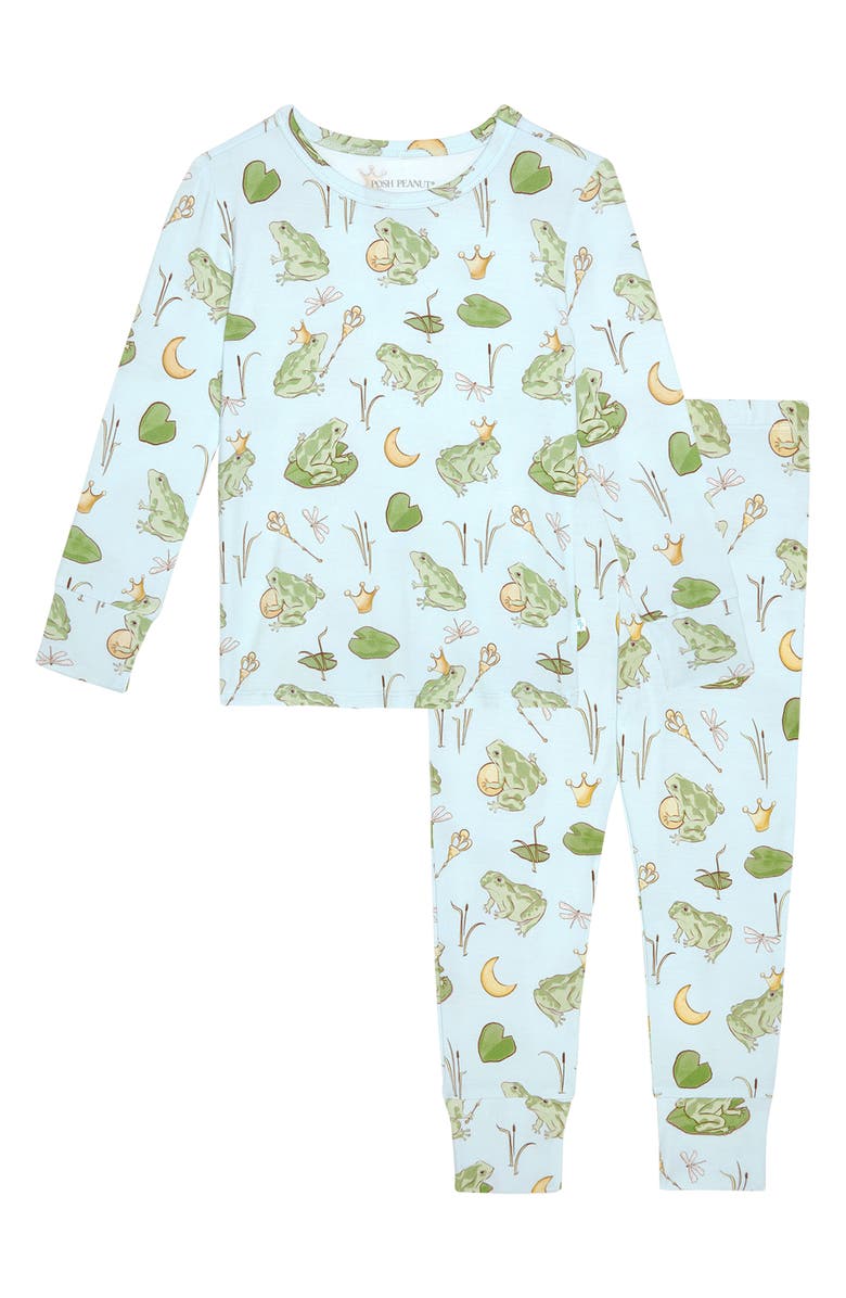 Posh Peanut Kids' Print Classic Fitted Two-Piece Pajamas, Main, color, Louis
