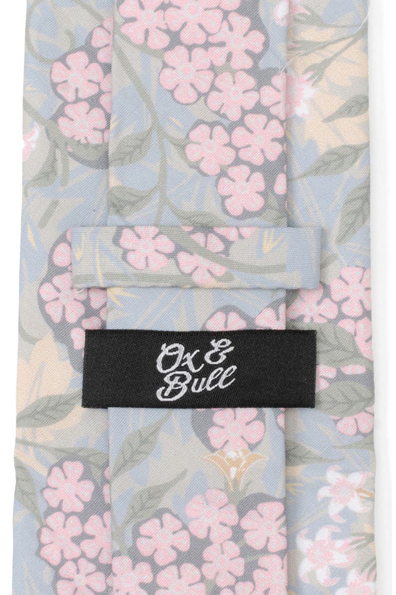 Floral Silk Tie, Alternate, color, BLUE