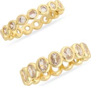 NORDSTROM RACK 2-Piece Mixed CZ Eternity Band Ring Set
