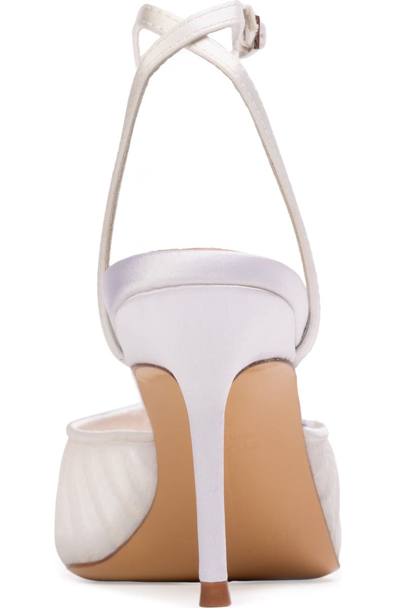 BLACK SUEDE STUDIO Melody 80 Pump, Alternate, color, White Tulle