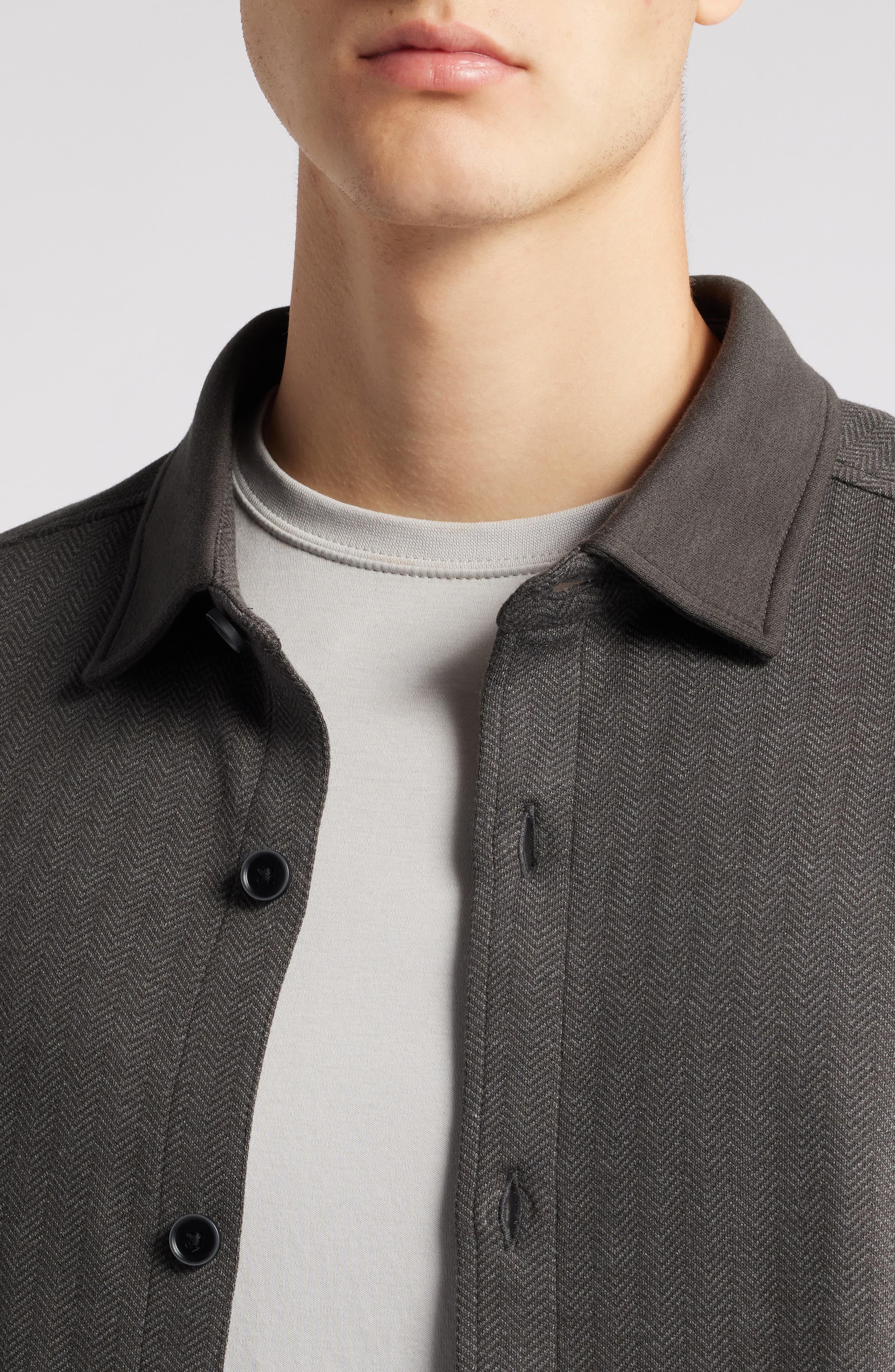 White Stone Knit Overshirt - image 2