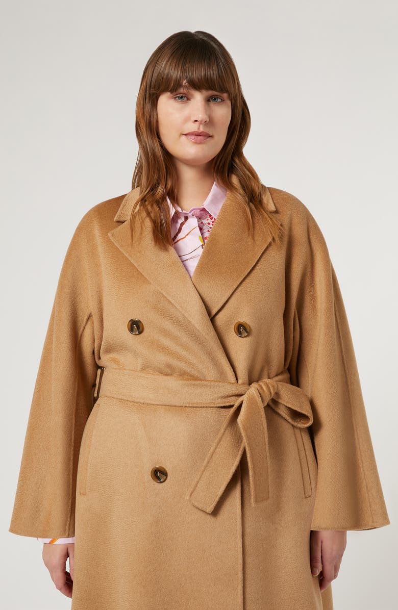Marina Rinaldi Bratto Double Faced Virgin Wool Trench Coat, Alternate, color, 