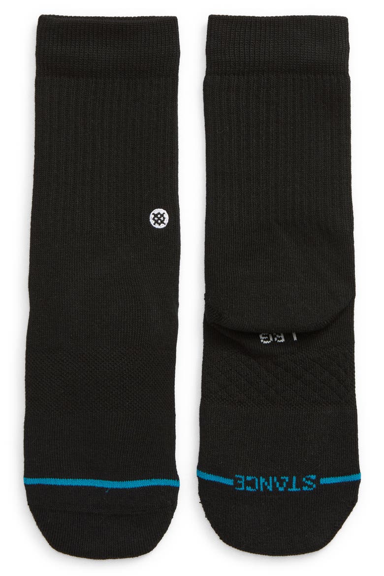 Kids' Icon Street Crew Socks, Main, color, BLACK