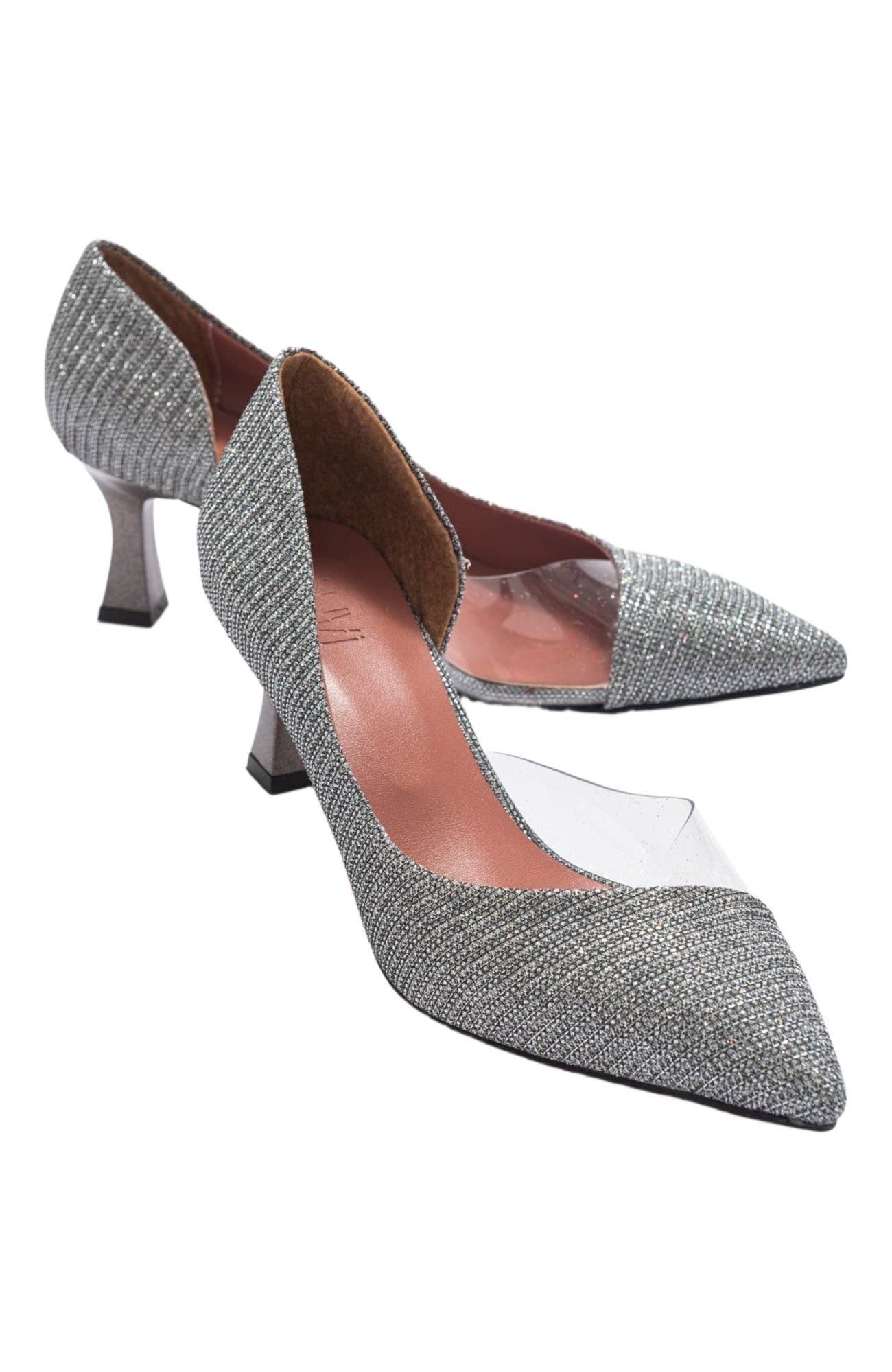  Platinum Glitter Faux Leather