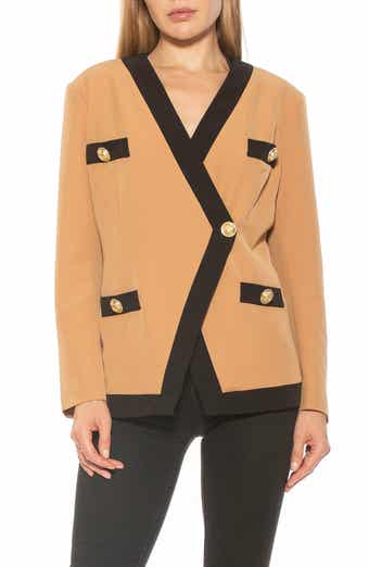 Alexia Admor Emele Oversize Contrast Trim Blazer