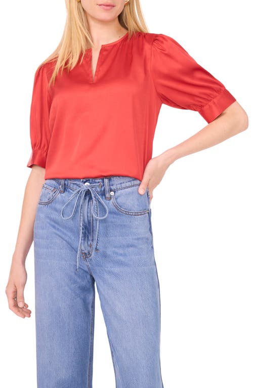 1.state Illusion Yoke Blouse In Orange