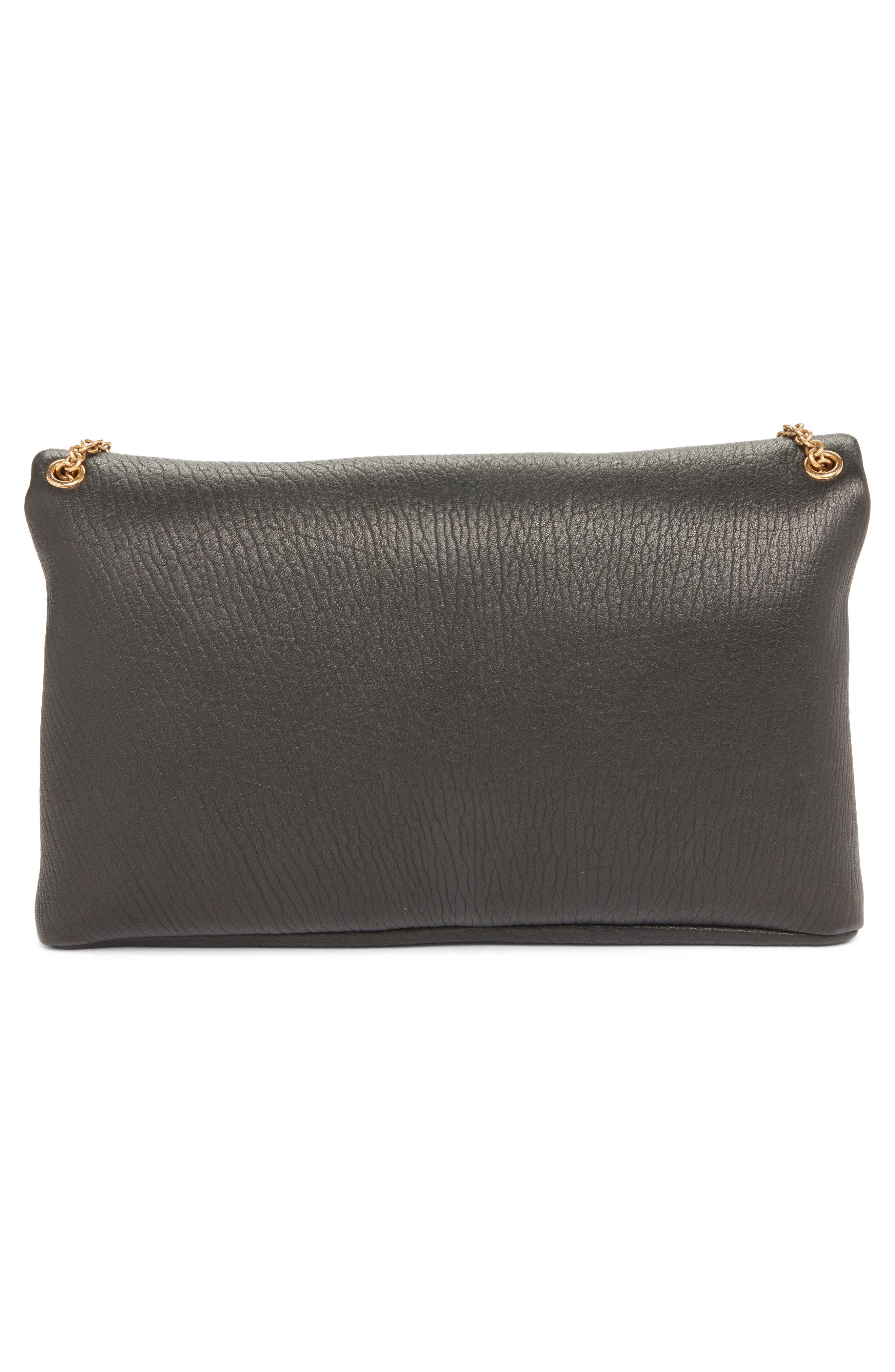 Saint Laurent CASSANDRE CHAIN POUCH, Alternate, color, Noir