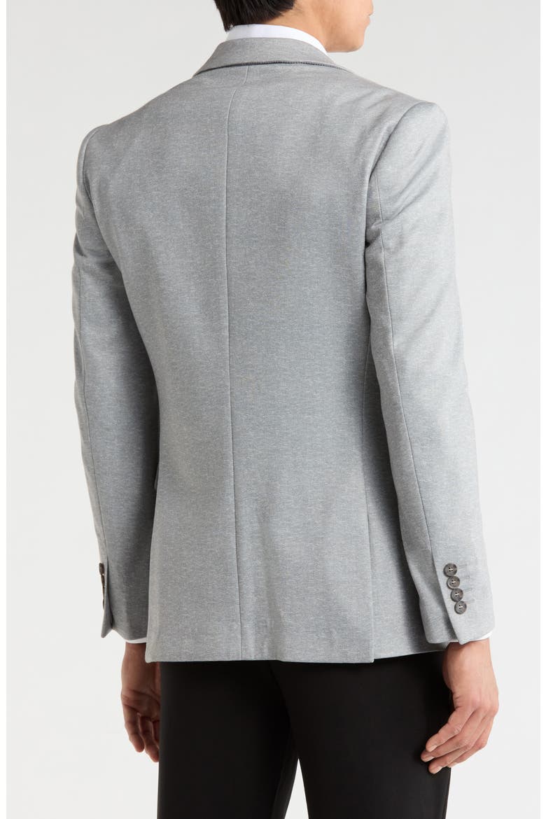 Slim Fit Herringbone Knit Sport Coat, Alternate, color, GREY