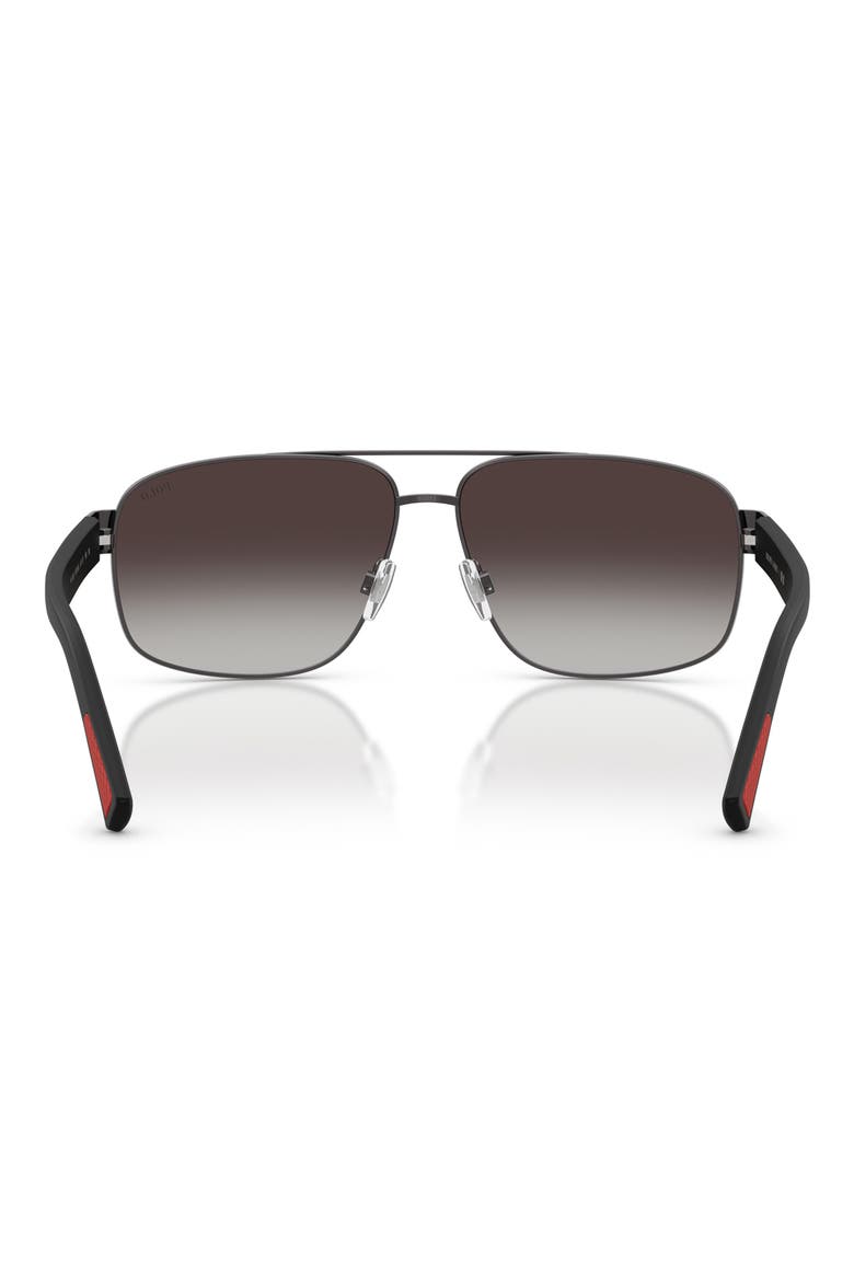 61mm Pilot Sunglasses, Alternate, color, DARK GUNMETAL / LIGHT BLACK
