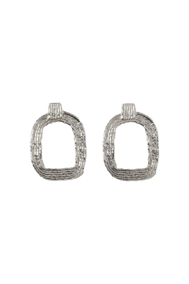 Eva Hoop Earrings - Sterling Silver, Main, color, Silver