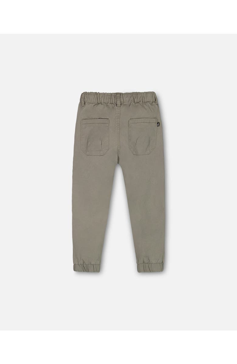Deux par Deux Boy's Stretch Twill Jogger Pants Castor Gray, Alternate, color, 
