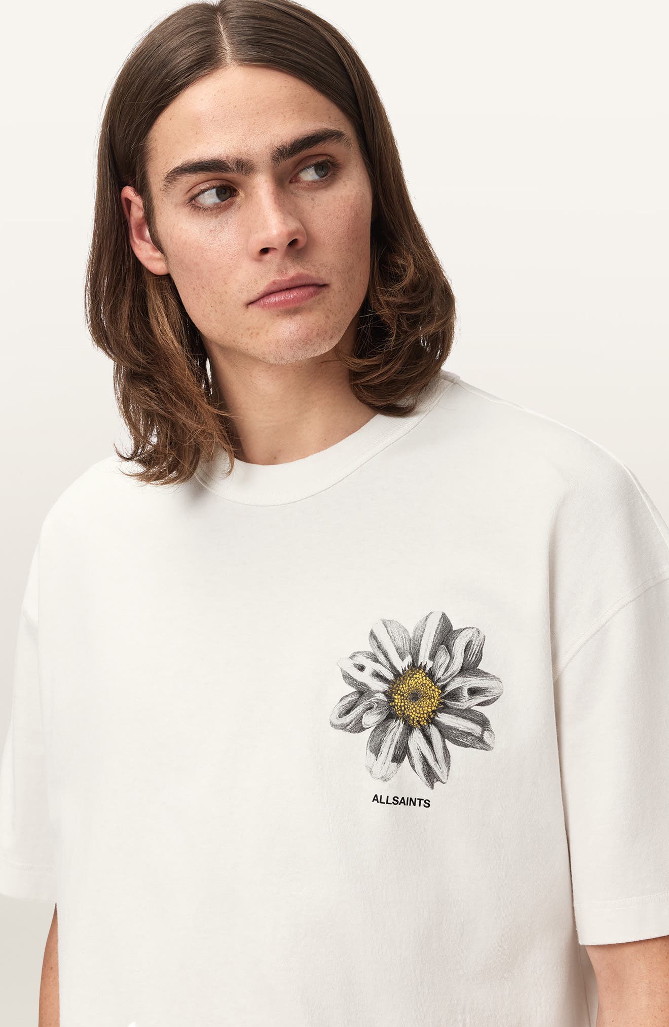 AllSaints Petals Cotton Graphic T-Shirt — фото 5