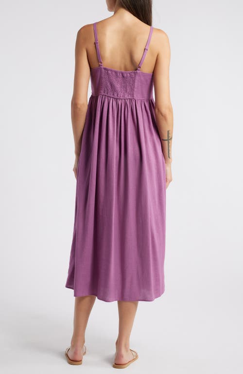 Treasure & Bond Floral Linen Blend Midi Sundress