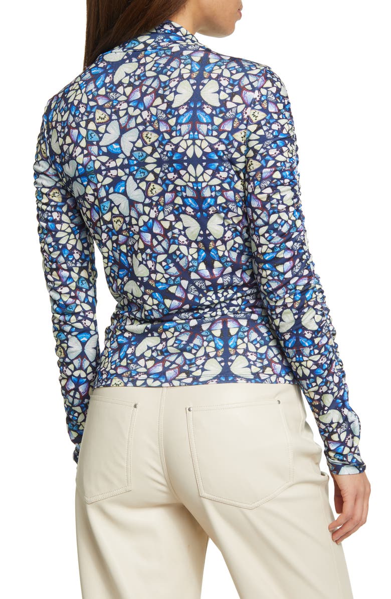 Ted Baker London Gianie Gathered Skinny Long Sleeve Top, Alternate, color, 