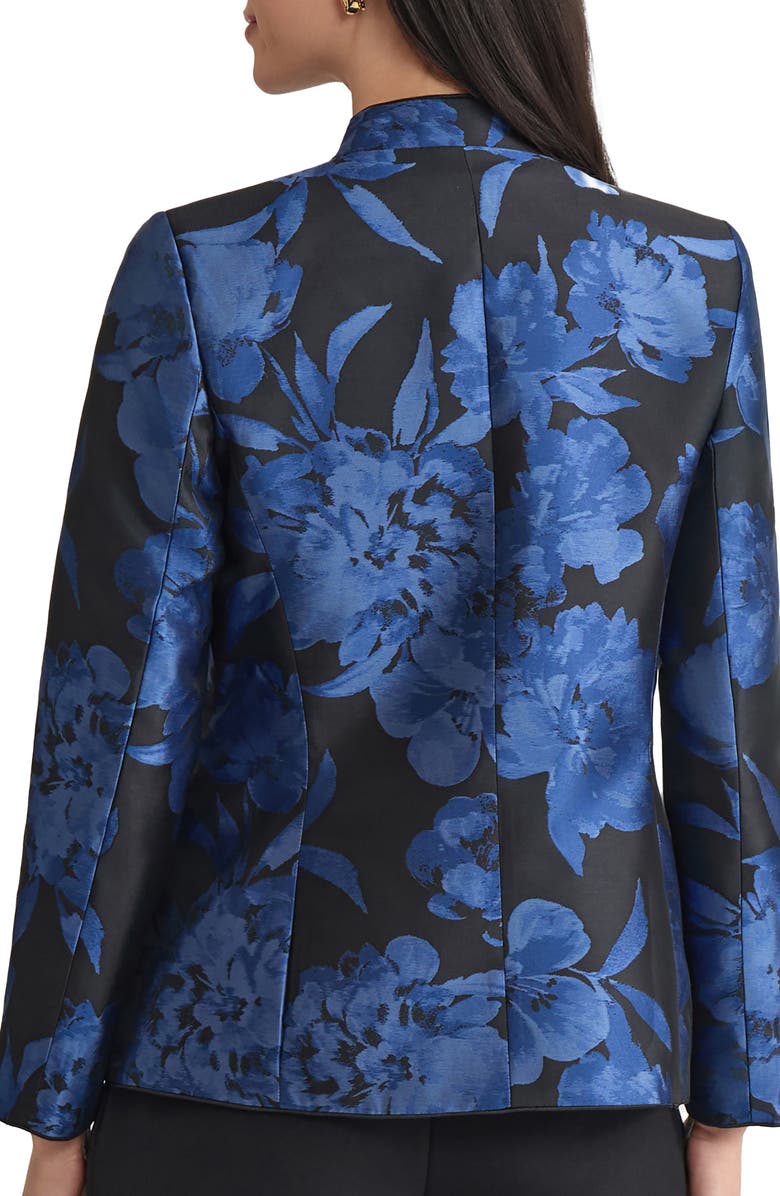 KASPER Floral Jacquard Jacket, Alternate, color, Blue Night Multi