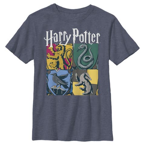 Boy's Harry Potter Hogwarts Houses Vintage Collage  Graphic T-Shirt