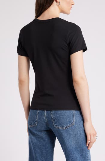 Pima Cotton Blend Crewneck T-Shirt