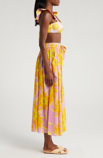 Sunny Side Cotton Cover-Up Maxi Skirt