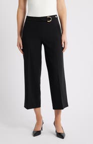 Anne Klein Pull-On Crop Wide Leg Pants