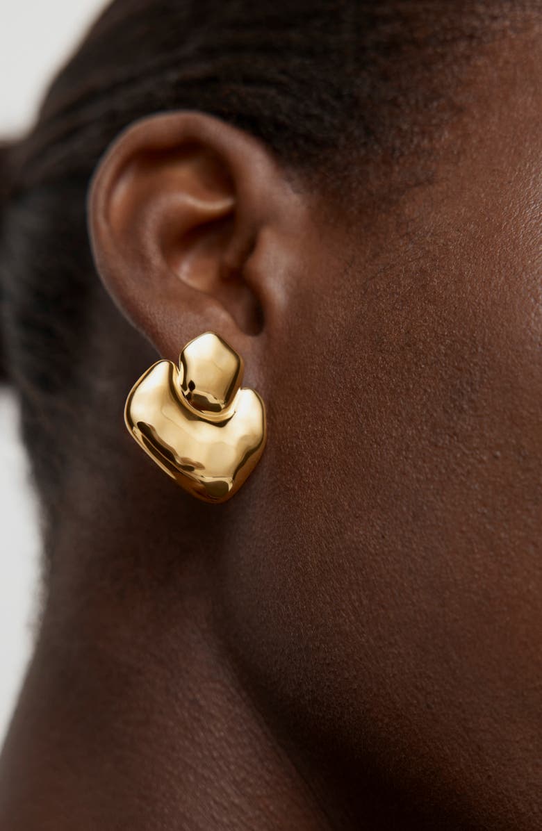 Monica Vinader Odyssey Bold Stud Earrings, Alternate, color, 18K Gold Vermeil