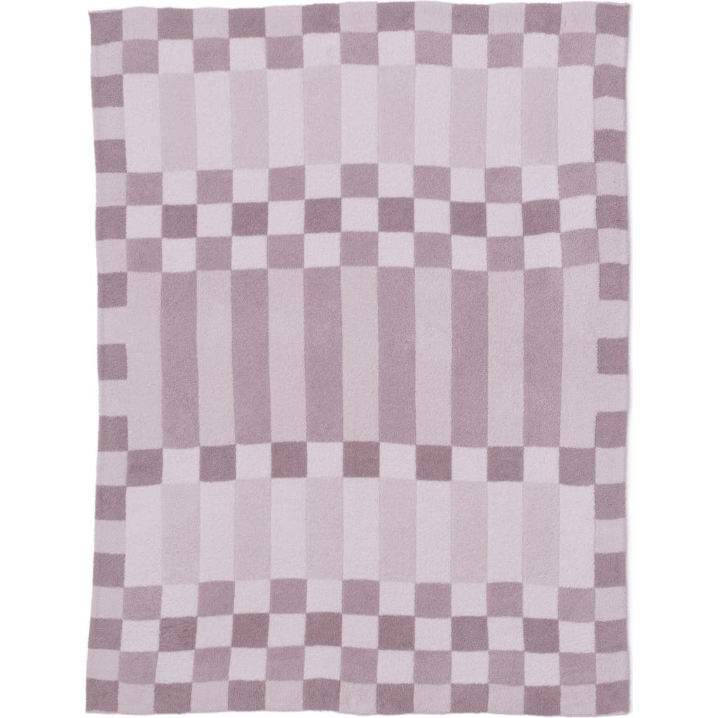 Barefoot Dreams Cozychic Checkerboard Throw Blanket In Pink