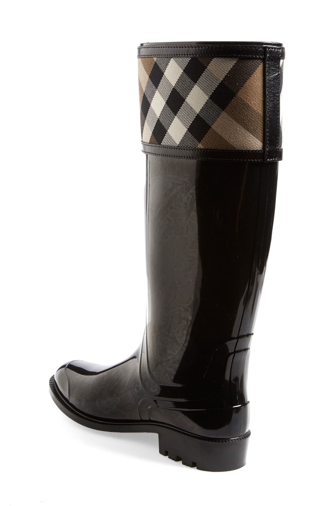 Burberry Crosshill Rain Boot, Alternate, color, 