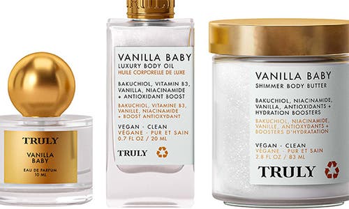 Truly Beauty Vanilla Babies Mini Skin Care Set $116 Value In White