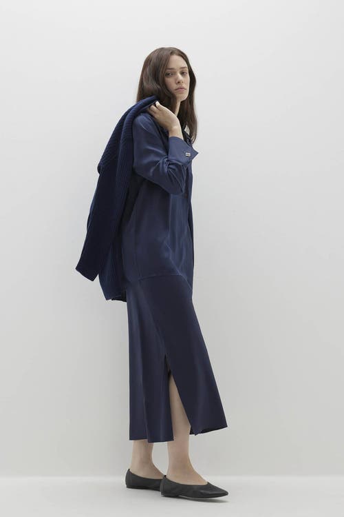 Naked Cashmere Suvi Silk Button-up Shirt In Blue
