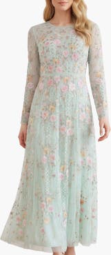 Needle & Thread Garden Rose Long Sleeve Maxi Gown