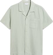 AG Foster Cotton & Linen Blend Camp Shirt
