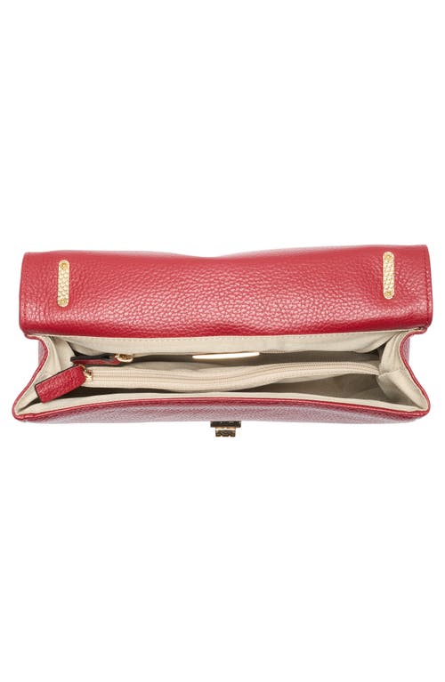 Valentino By Mario Valentino Alice Rockstud Vlogo Leather Shoulder Bag In Red
