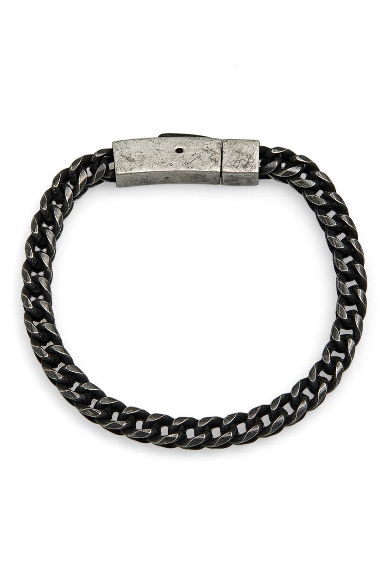Men's Wheat Chain Bracelet, Alternate, color, STAINLESS