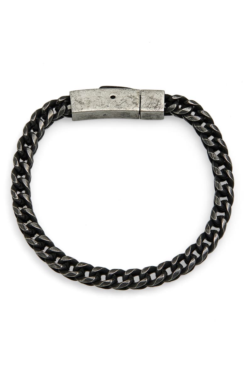 NORDSTROM RACK Men's Wheat Chain Bracelet, Alternate, color, Stainless