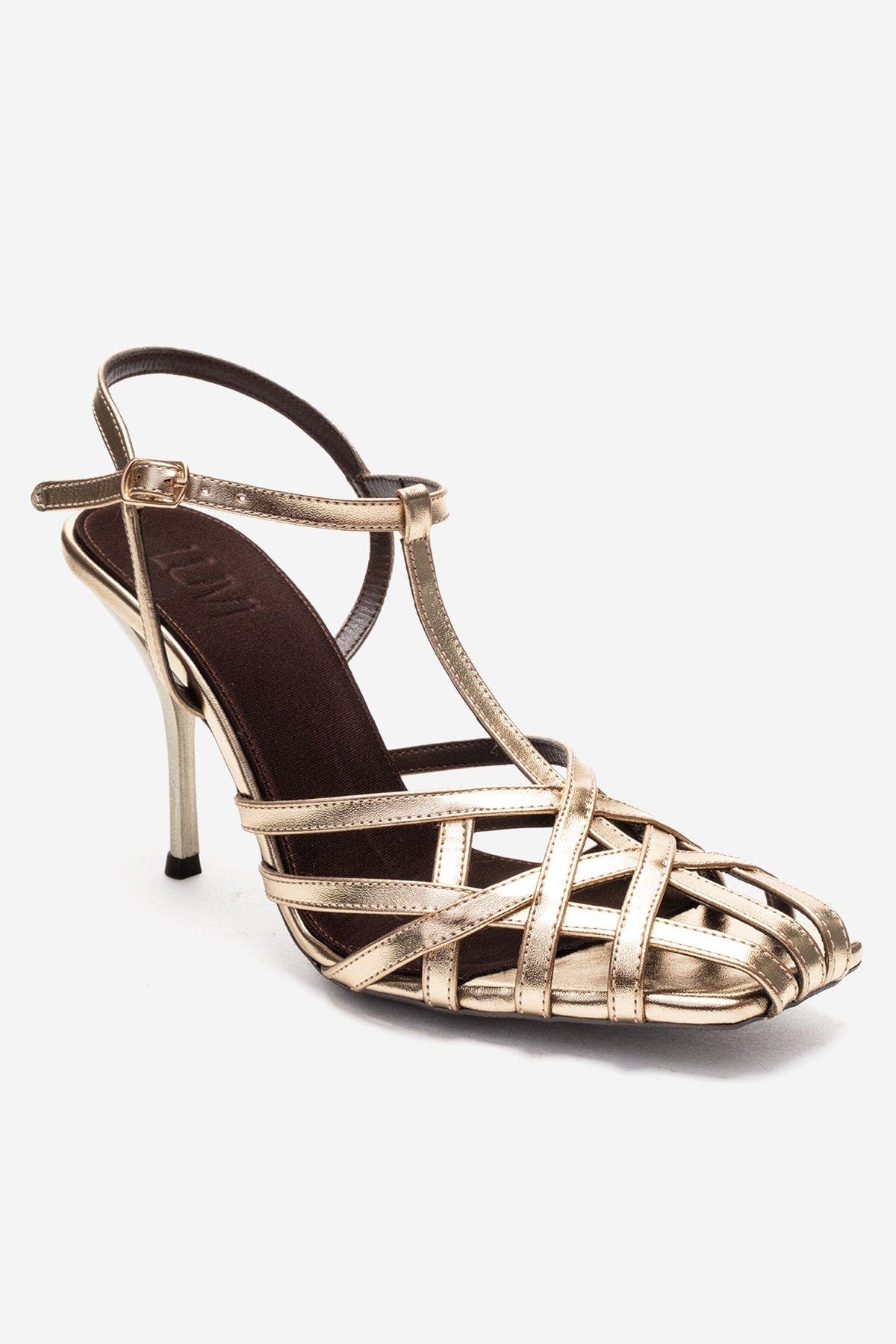 Allos Stiletto Sandal, Alternate, color, Gold