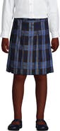 Lands' End School Uniform Girls Plaid Box Pleat Skirt Top of the Knee