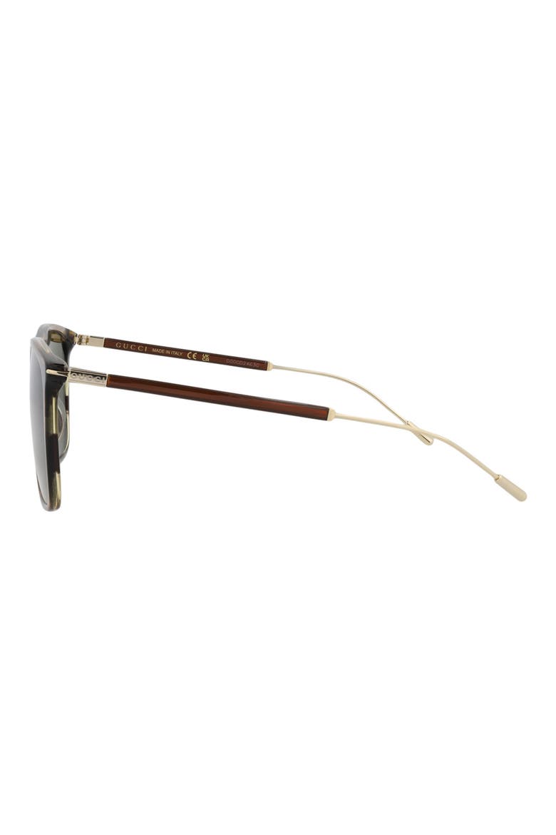 Novelty 58mm Rectangular Sunglasses, Alternate, color, HAVANA GOLD GREEN
