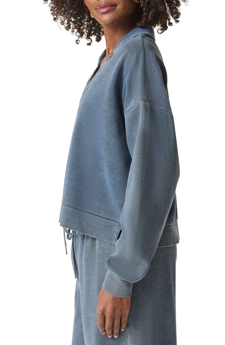 Splendid Indigo Polo Sweatshirt, Alternate, color,