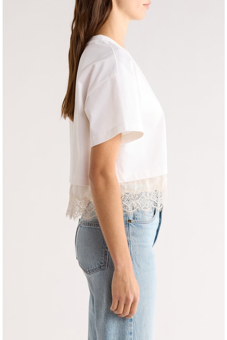 Grier Lace Trim Top, Alternate, color, IVORY