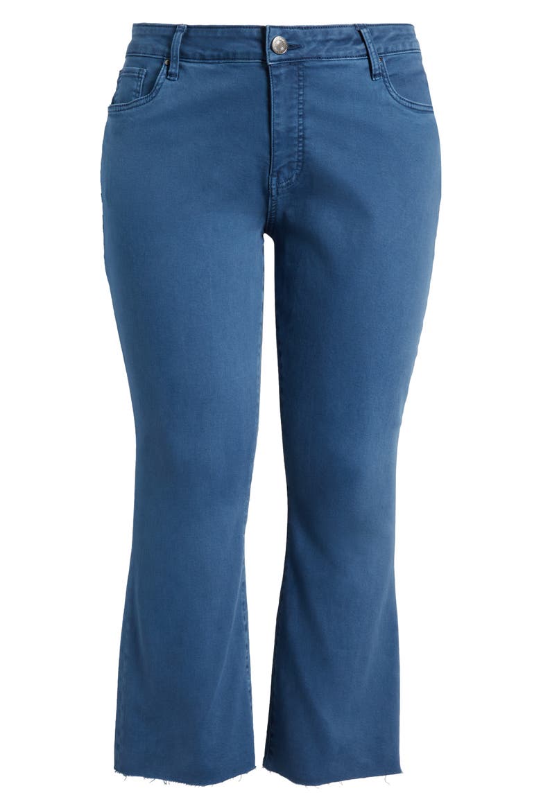 Kelsey Raw Hem High Waist Ankle Flare Jeans, Alternate, color, OCEAN BLUE JM
