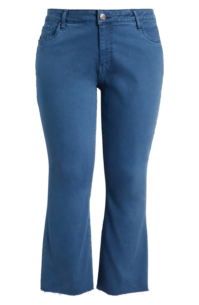 KUT from the Kloth Kelsey Raw Hem High Waist Ankle Flare Jeans, Alternate, color, Ocean Blue Jm