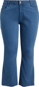 KUT from the Kloth Kelsey Raw Hem High Waist Ankle Flare Jeans